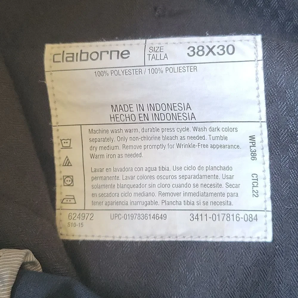 CLAIRBONE 2 pants size 38x30 1 cream 1 navy blue - Picture 13 of 16